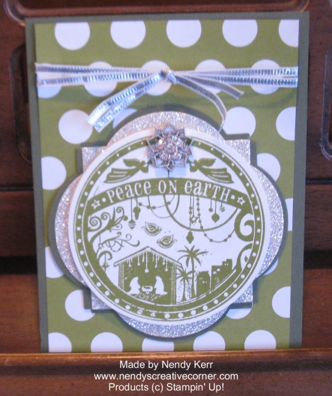Peace On Earth Christmas Card In Old Olive And Silver Nendy s 