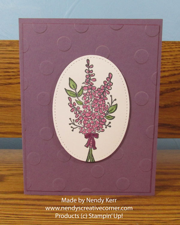 Lots of Lavendar Colored Card - Nendy's Creative Corner