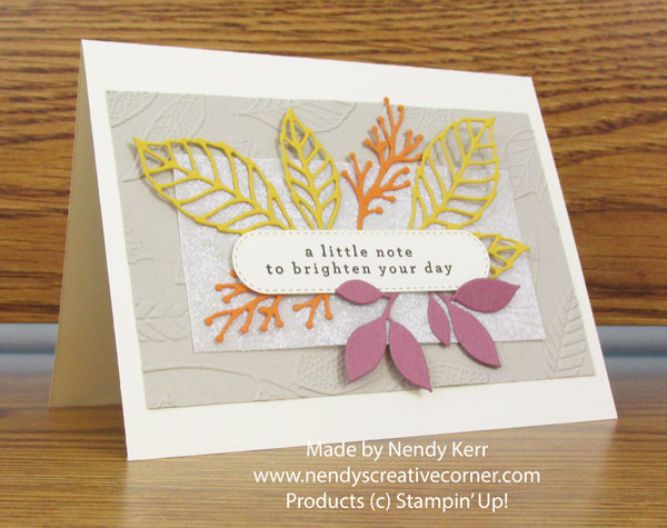 Colorful Layered Autumn Leaves Card - Nendy's Creative Corner