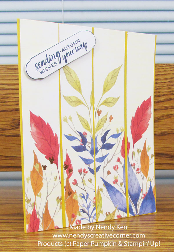 Colorful Autumn Leaves Technique Card - Nendy's Creative Corner